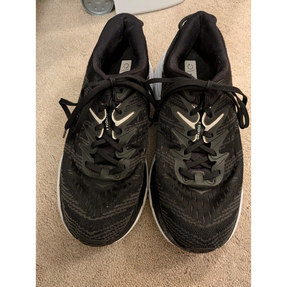 Hoka One One Gaviota 4 Womens Running Shoes Black White 1123199 BWHT Size 9.5B